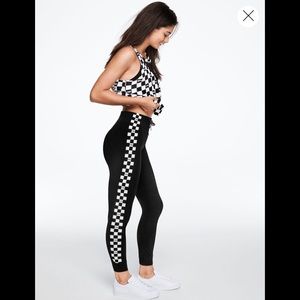 Vs Pink High Waist Campus Leggings Checker